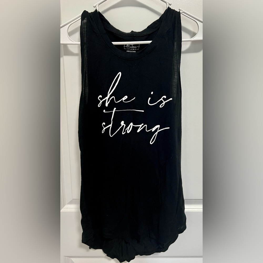 Athletic black tank top size medium